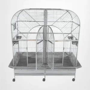 A & E Cage Co - Double Macaw Bird Cage with Removable Divider, Stainless Steel