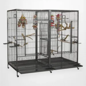 A & E Cage Co - Flat Top Double Macaw Bird Cage w/ Divider