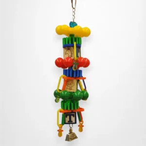 Happy Beaks Spin Tower Parrot Toy for Medium to Large Birds