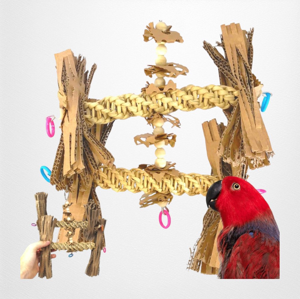 Natural Duo Helix Parrot Toy